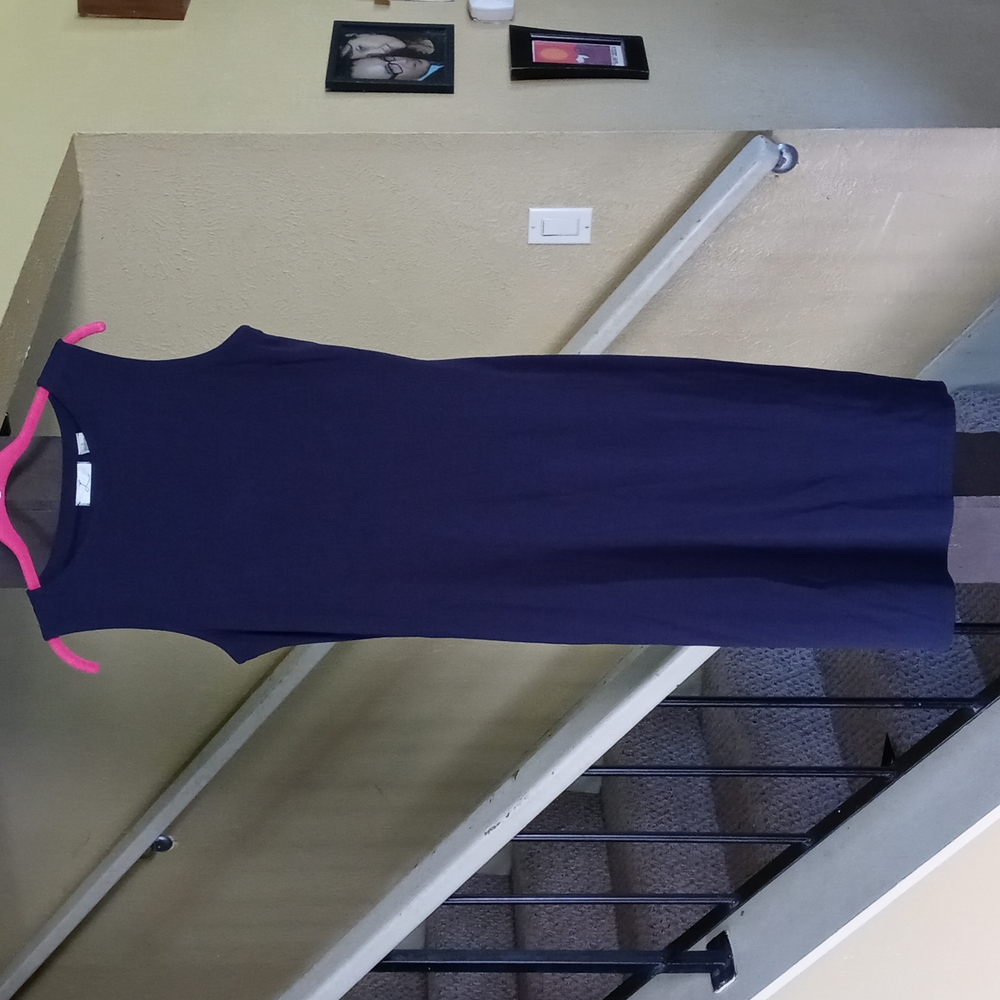 Laura Leigh Ltd Dark Navy Stretchy Body-con Contouring Dress Women's Size Large